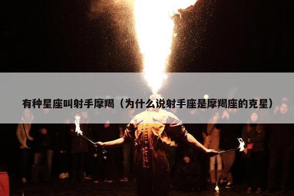 有种星座叫射手摩羯（为什么说射手座是摩羯座的克星）