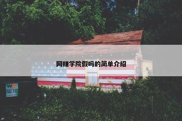 网赚学院假吗的简单介绍