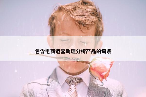 包含电商运营助理分析产品的词条