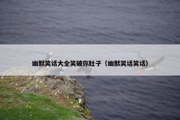 幽默笑话大全笑破你肚子（幽默笑话笑话）