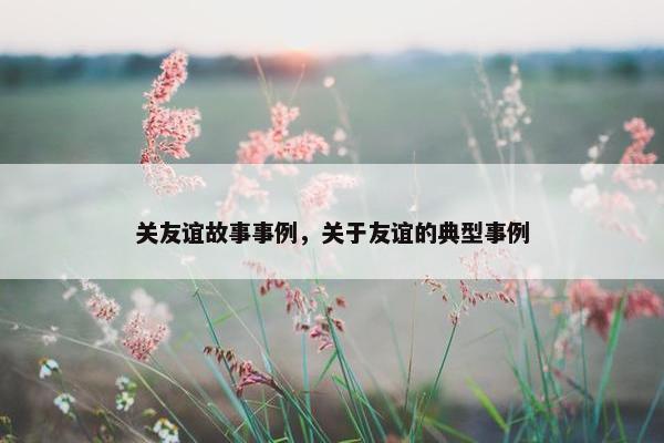 关友谊故事事例，关于友谊的典型事例
