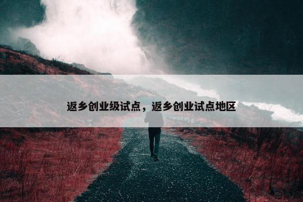 返乡创业级试点，返乡创业试点地区