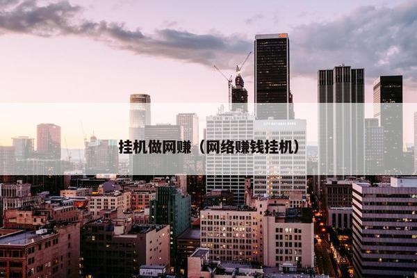 挂机做网赚（网络赚钱挂机）