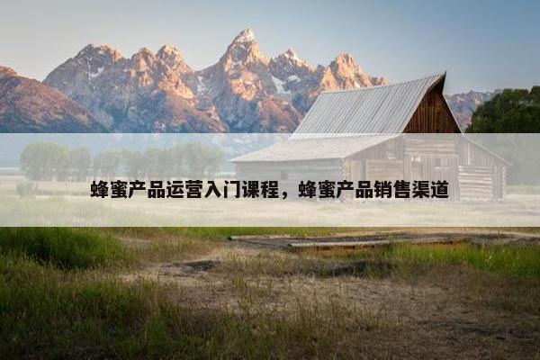 蜂蜜产品运营入门课程，蜂蜜产品销售渠道