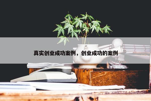 真实创业成功案例，创业成功的案例