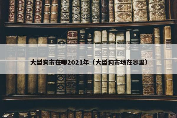 大型狗市在哪2021年（大型狗市场在哪里）