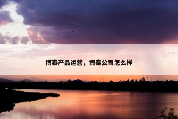 博泰产品运营，博泰公司怎么样