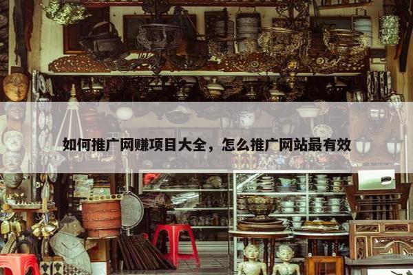 如何推广网赚项目大全，怎么推广网站最有效