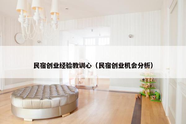 民宿创业经验教训心（民宿创业机会分析）