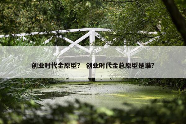 创业时代金原型？ 创业时代金总原型是谁？