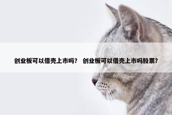 创业板可以借壳上市吗？ 创业板可以借壳上市吗股票？