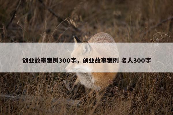 创业故事案例300字，创业故事案例 名人300字