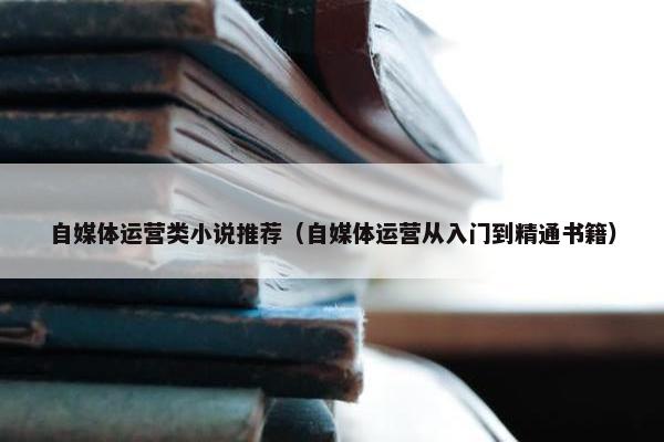 自媒体运营类小说推荐（自媒体运营从入门到精通书籍）