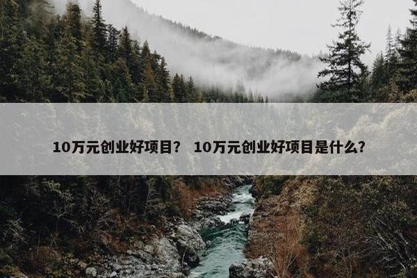 10万元创业好项目？ 10万元创业好项目是什么？