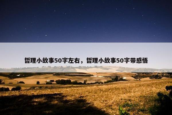 哲理小故事50字左右，哲理小故事50字带感悟