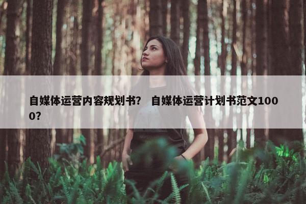 自媒体运营内容规划书？ 自媒体运营计划书范文1000？
