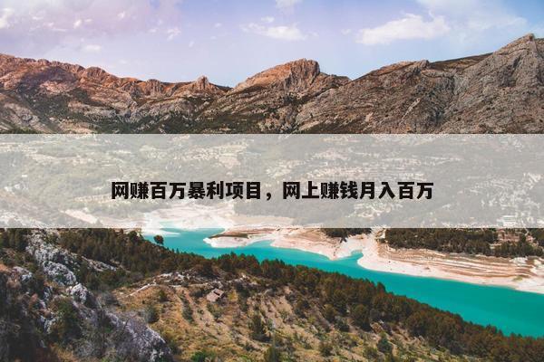 网赚百万暴利项目，网上赚钱月入百万