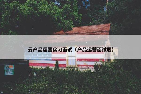 云产品运营实习面试（产品运营面试题）