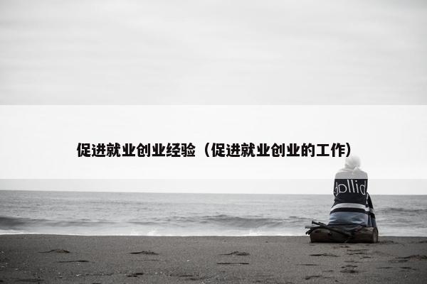 促进就业创业经验（促进就业创业的工作）
