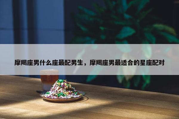 摩羯座男什么座最配男生，摩羯座男最适合的星座配对