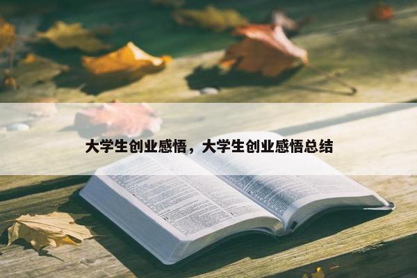 大学生创业感悟，大学生创业感悟总结