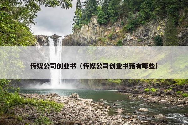 传媒公司创业书（传媒公司创业书籍有哪些）