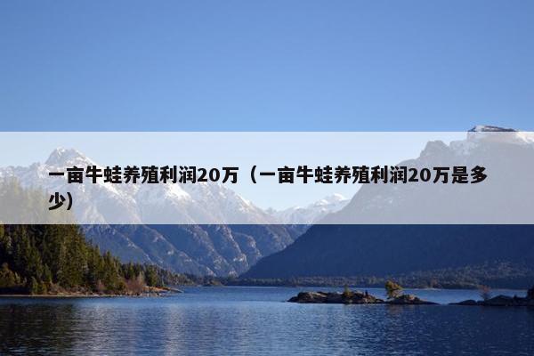 一亩牛蛙养殖利润20万（一亩牛蛙养殖利润20万是多少）