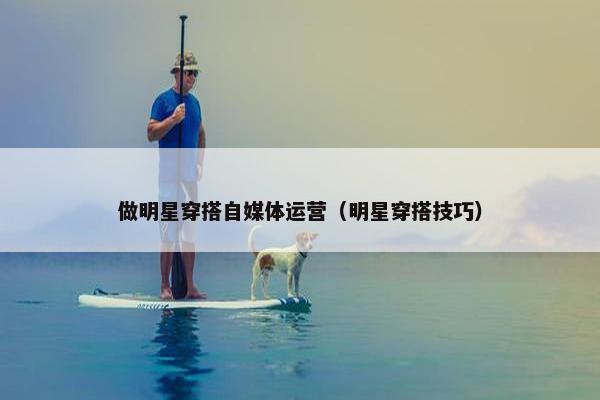 做明星穿搭自媒体运营（明星穿搭技巧）