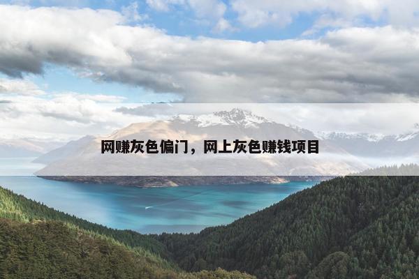 网赚灰色偏门，网上灰色赚钱项目