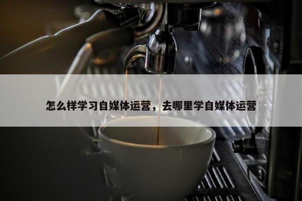 怎么样学习自媒体运营，去哪里学自媒体运营
