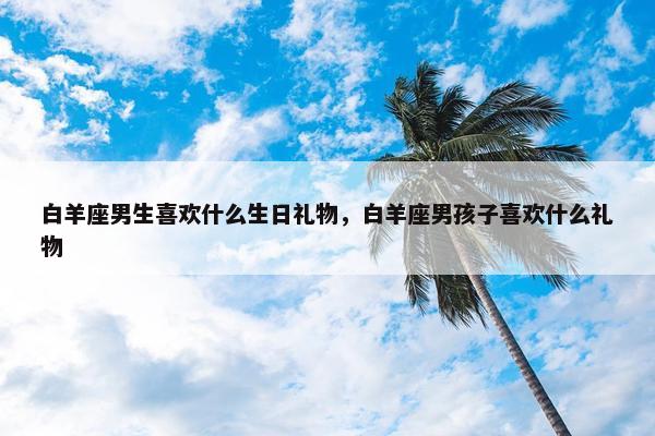 白羊座男生喜欢什么生日礼物，白羊座男孩子喜欢什么礼物