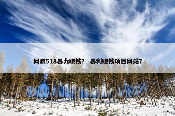 网赚518暴力赚钱？ 暴利赚钱项目网站？