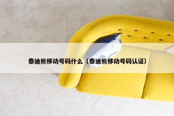 泰迪熊移动号码什么（泰迪熊移动号码认证）