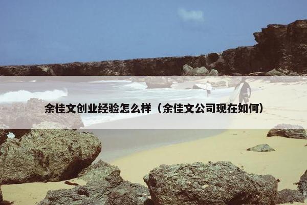 余佳文创业经验怎么样（余佳文公司现在如何）