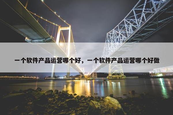 一个软件产品运营哪个好，一个软件产品运营哪个好做