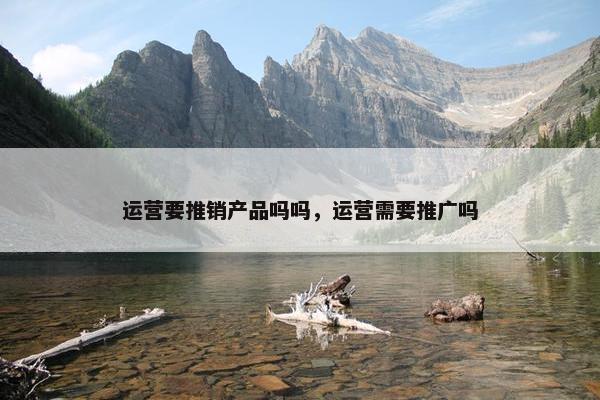 运营要推销产品吗吗，运营需要推广吗