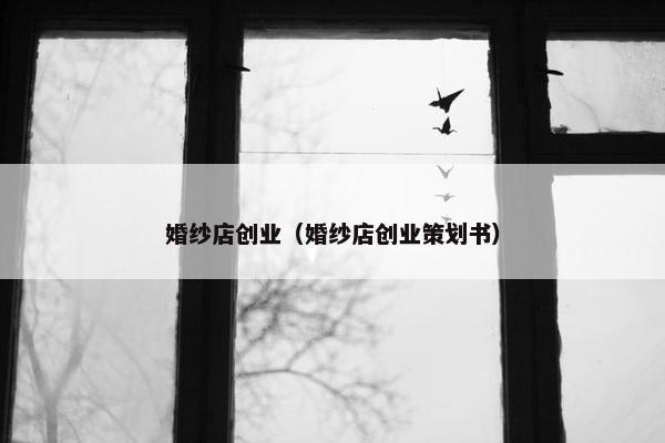 婚纱店创业（婚纱店创业策划书）