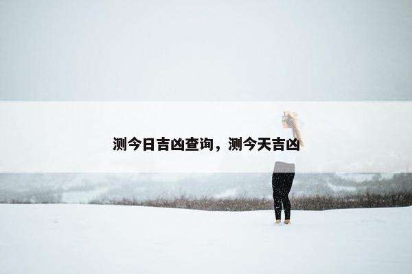 测今日吉凶查询，测今天吉凶
