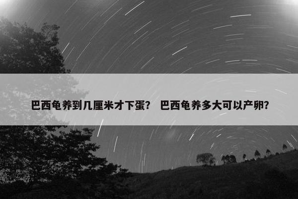 巴西龟养到几厘米才下蛋？ 巴西龟养多大可以产卵？
