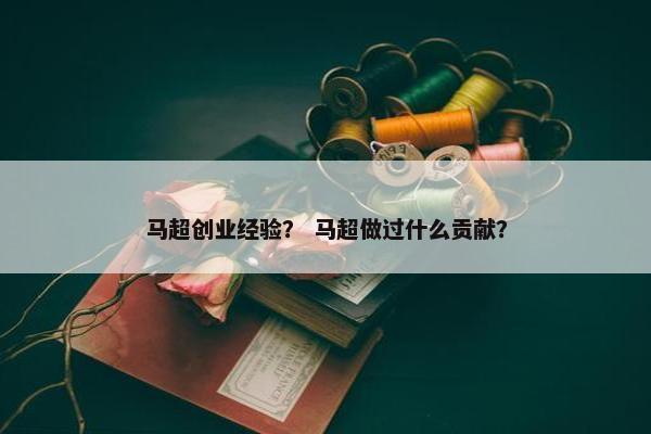 马超创业经验？ 马超做过什么贡献？
