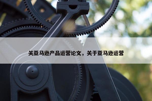 关亚马逊产品运营论文，关于亚马逊运营