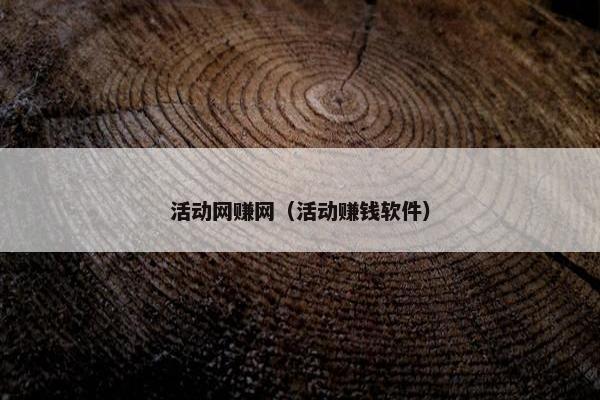 活动网赚网（活动赚钱软件）
