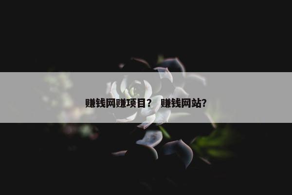赚钱网赚项目？ 赚钱网站？