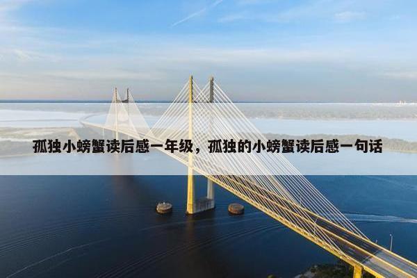 孤独小螃蟹读后感一年级，孤独的小螃蟹读后感一句话