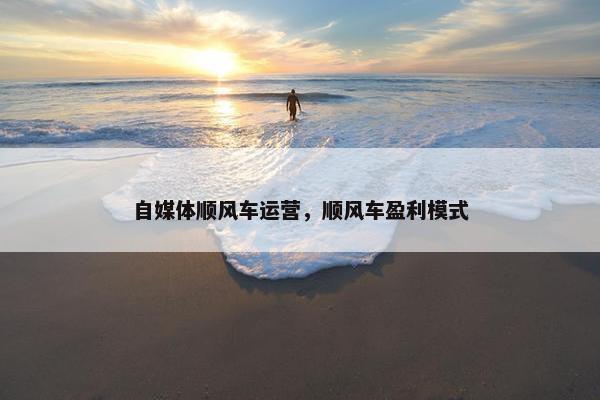 自媒体顺风车运营，顺风车盈利模式
