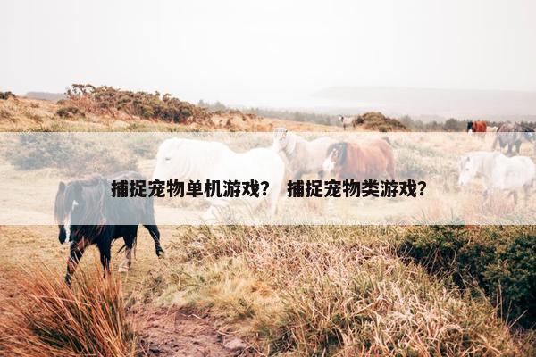 捕捉宠物单机游戏？ 捕捉宠物类游戏？