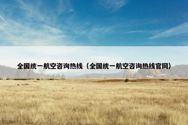 全国统一航空咨询热线（全国统一航空咨询热线官网）