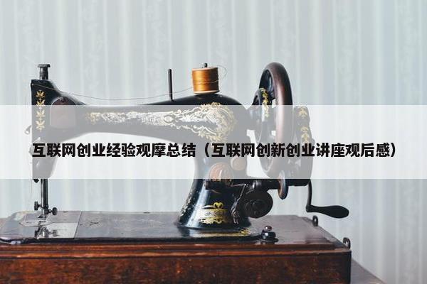 互联网创业经验观摩总结（互联网创新创业讲座观后感）