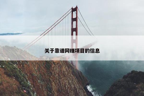 关于靠谱网赚项目的信息