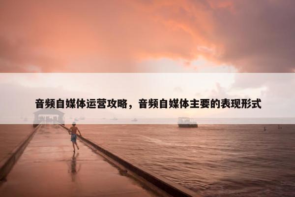 音频自媒体运营攻略，音频自媒体主要的表现形式